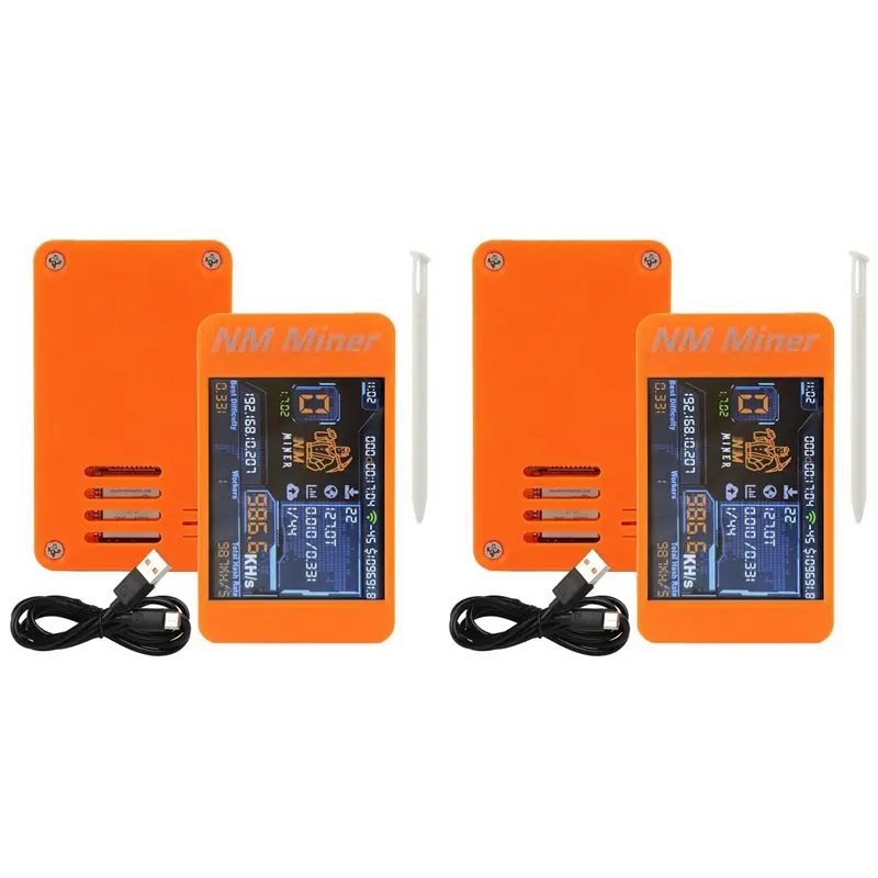 QWE-2X Bitcoins Miner NM Miner Upgrade V2 980KH/S 2.8 Inch Color Display DIY Solo Miner Crypto Miner Home Use BTC