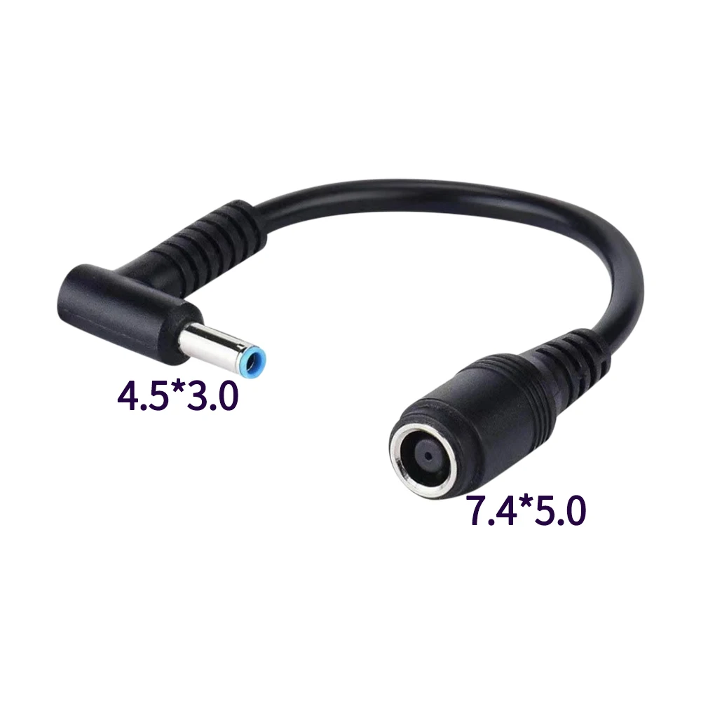 1pc 7.4mm To 4.5mm DC Power Charger Converter Great Replacement DC Adapter Connector Cable ForHP ForDell Blue Tips