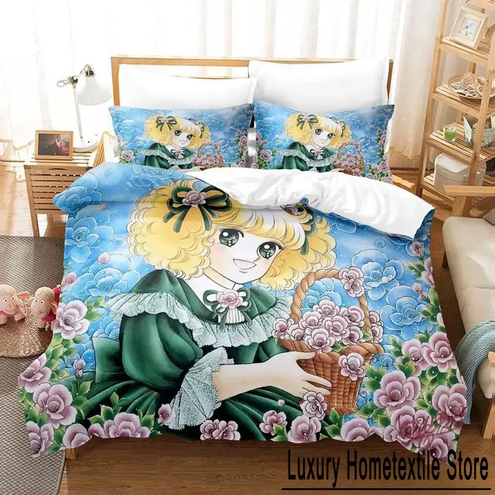 

Manga Candy Bedding Set Single Twin Full Queen King Size Bed Set Adult Kid Bedroom Duvet cover Sets 3D Print Anime Bed Sheet Set