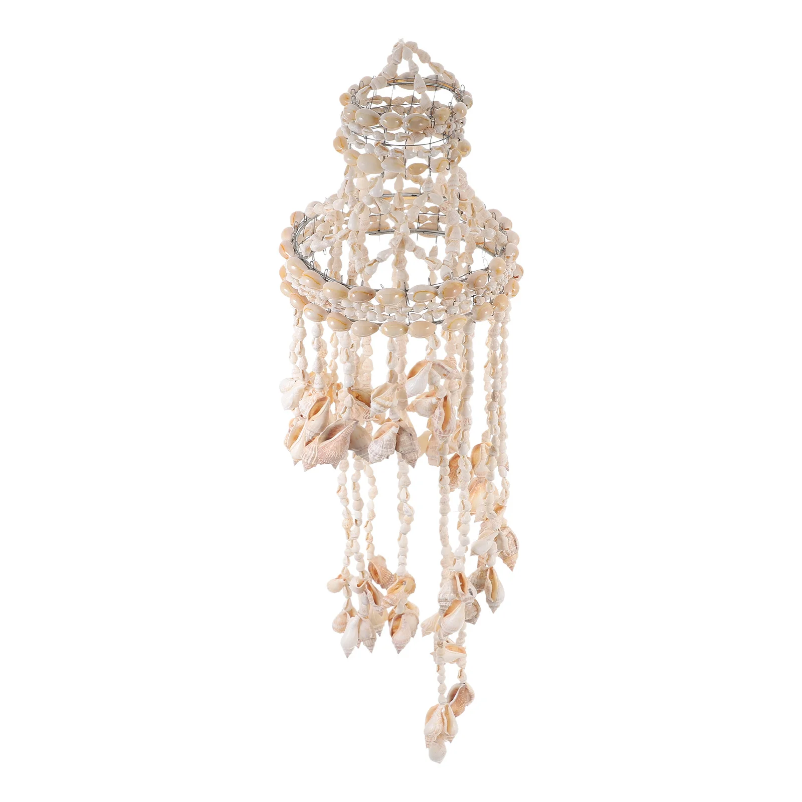 

1Pcs White Shell Wind Chime Hanging Ornament Natural Conch Wall Decoration for Living Room Bedroom Porch Hanging Wind-Bell Decor