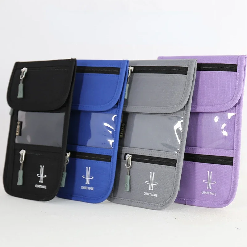 Travel Documents, Passport, Flight Ticket Storage Bag, Multi-functional Anti theft Portable Crossbody Wallet, Mobile Phone Bag