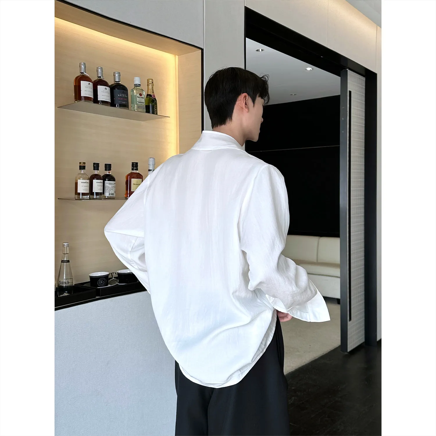 

Spring New Fashion Men's Social Shirts High Quality Linen Loose Men Casual Pullover Shirt Long Sleeve All Match Blouse Homme Hot