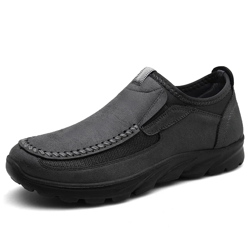 Fashion Leather Men Casual Shoes Retro Mens Loafers Moccasins Breathable Slip on Driving Shoes Mens Walking Sneakers Size 39-48