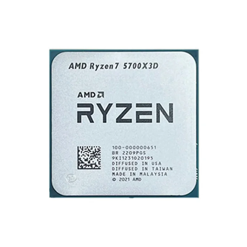 nouveau AMD RYZEN ™   7 5700X3D 100% tout nouveau processeur de jeu CPU 8 cœurs 16 threads 4.1GHz 7NM 100 mo prise de Cache de jeu AM4 sans ventilateur