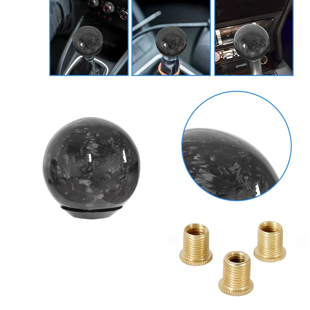 Universal Car New Gear Shift Knob Modification Irregular Forged Pattern Carbon Fiber Manual Transmission Shifter Head Lever