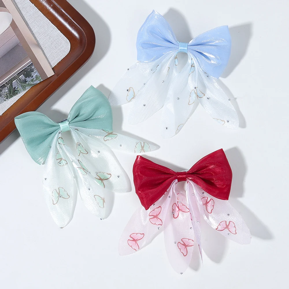 6-teiliges Set Mädchen-Haarspangen mit Schleife, Partydekoration, Schleifenclips, Lieblings-Haaraccessoire für Kinder, Babys und Teenager – Detail 3