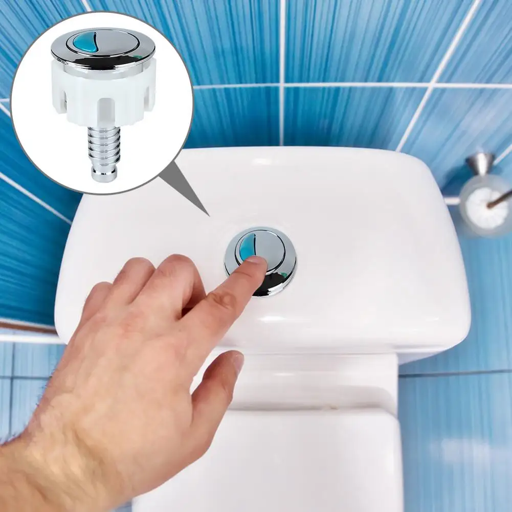 7.5cm Toilet Button Dual Flush Button Convenient Toilet Push Button Round Cistern Flush Replacement For Home Bathroom Washroom