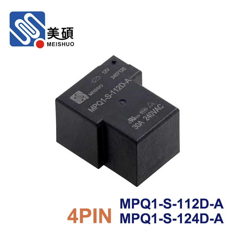 1Pcs MEISHUO Relay MPQ1-S-112D-A MPQ1-S-124D-A 4Pin 30A Synchronous NT90 SLA-12VDC-A 5V 12V 24V Power Relay