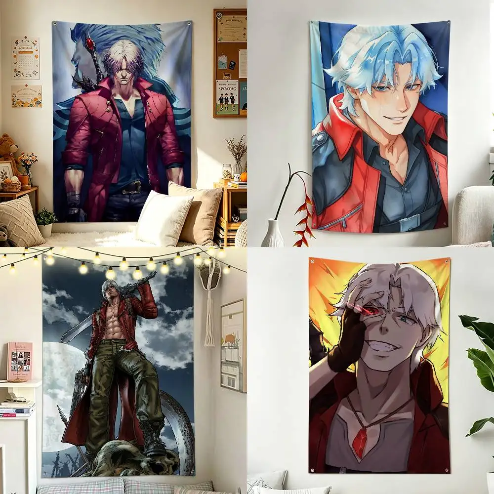 Demon Hunter D-Dante Vertical Flag Tapestry Wall Hanging Indoor Outdoor Home Decor