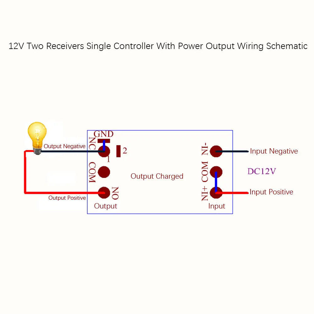 433MHz DC 12V Lighting Control 1 Channel Remote Control Switch for Curtain Access Control Systems And Various Motors