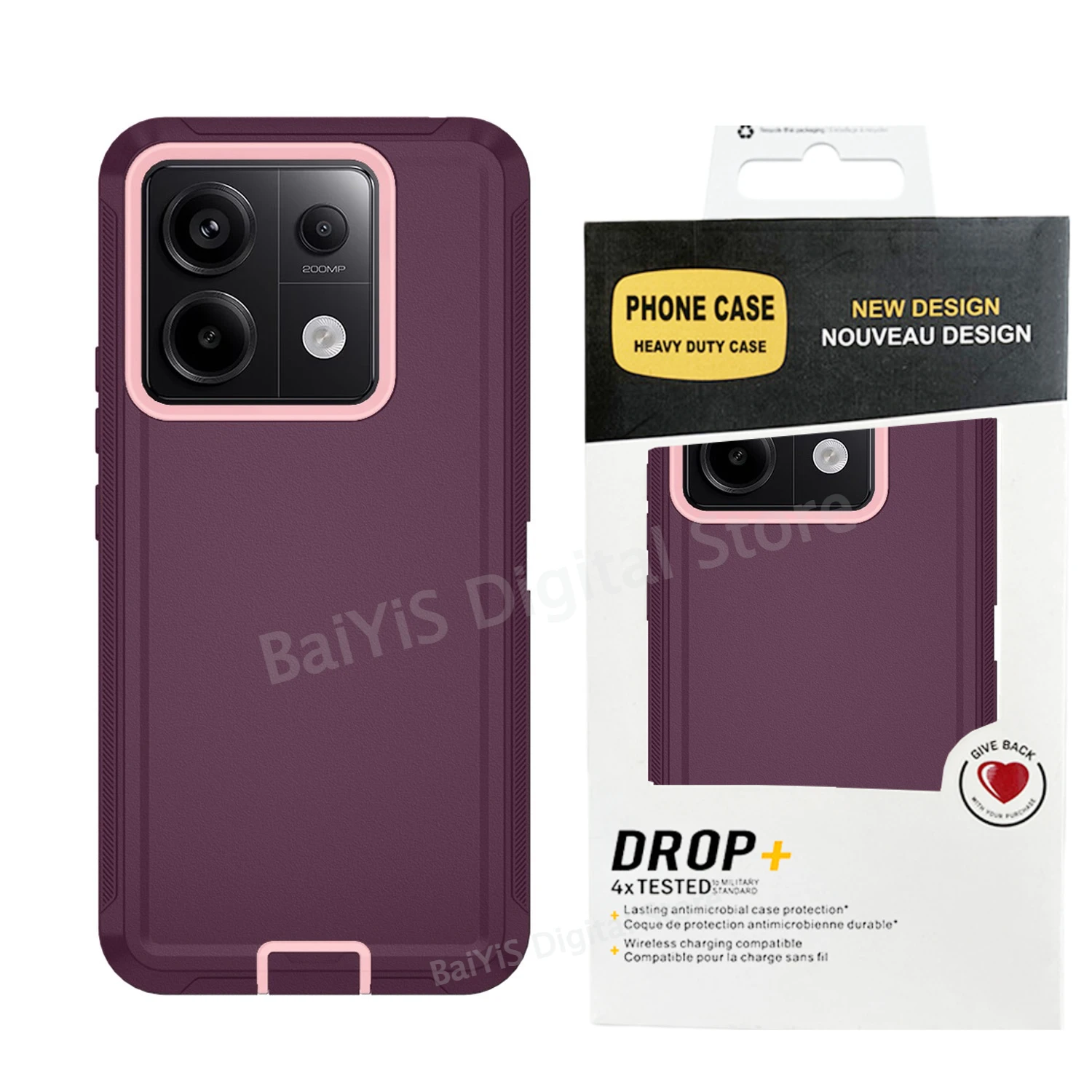 Robuste Hybrid-OTT-Defender-Handyhülle für Xiaomi Redmi Note 15 13 Pro Plus 4G 5G 15C 13R 3-Schicht stoßfeste Schutzhülle. – Detail 13