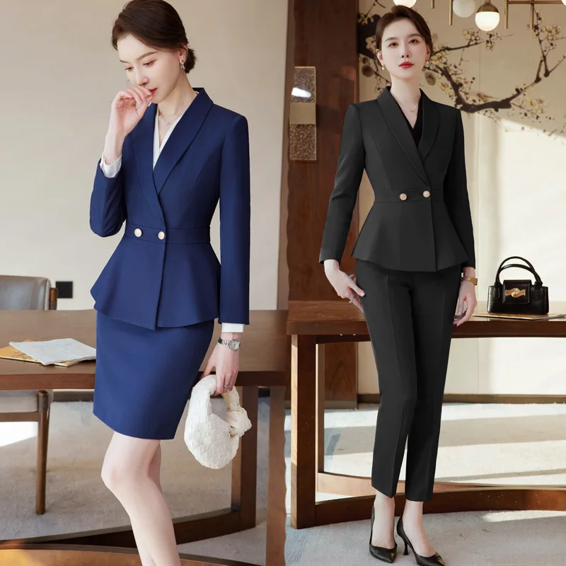 Elegant Small Suit Coat for Women Spring2024New Slim Fit Temperament Goddess Style Business Work Clothes Suit Top