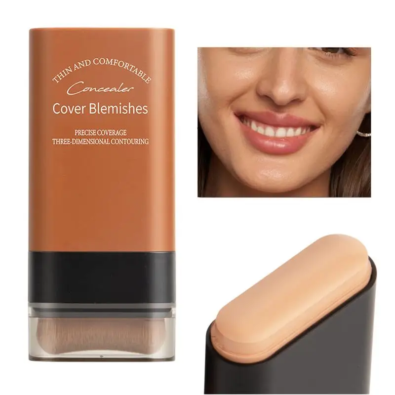 Color Correcting Foundation Hydrating Light Liquid Foundation Stick with Brush Fashion Korean eraser liquid foundation stick