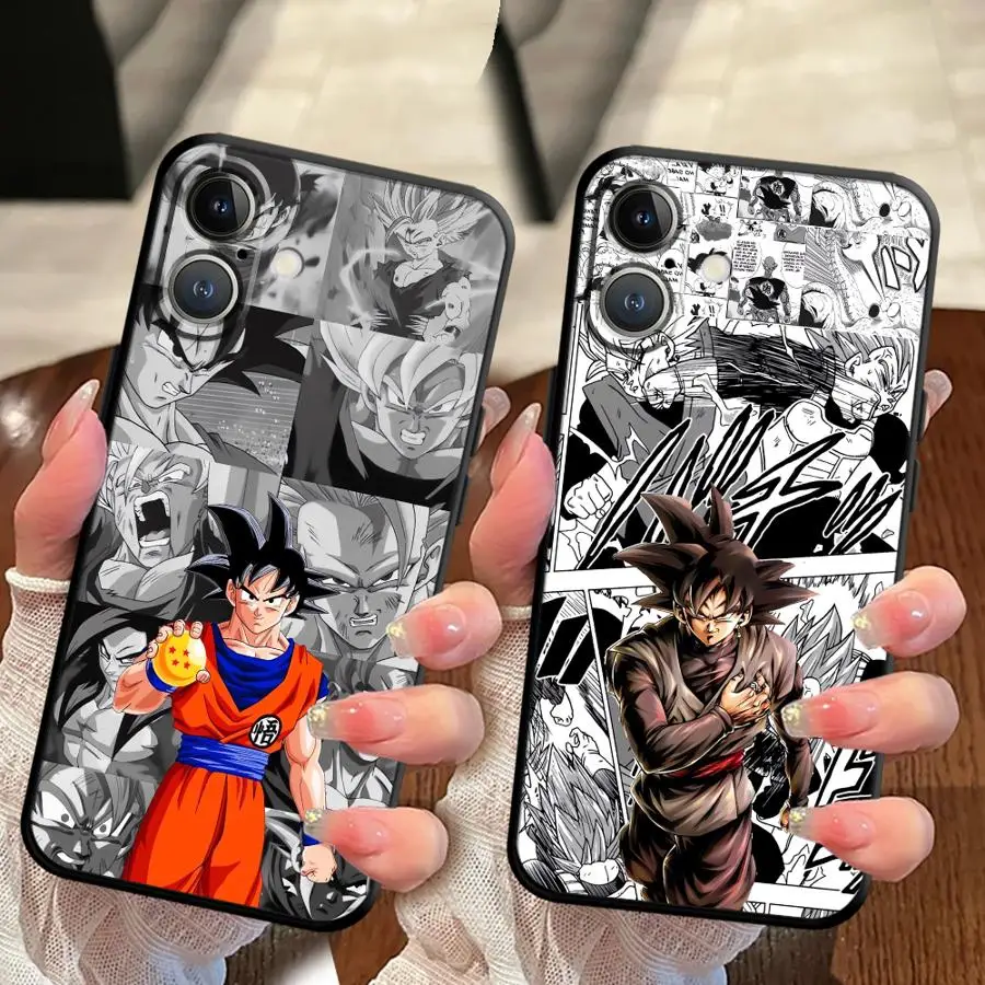 Dragon Ball Saiyan Goku Case for iPhone 13 12 11 17 Pro Max 7 8 17Air XS Max 15 16 14 Plus XR Black Soft Phone Cover