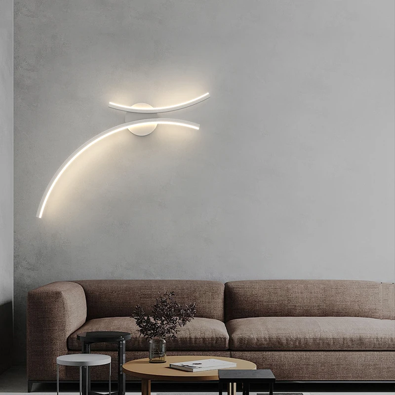 Moderna semplice lampada da parete soggiorno Designer creativo sfondo decorazione della parete lampada camera da letto corridoio alluminio ferro arte illuminazione