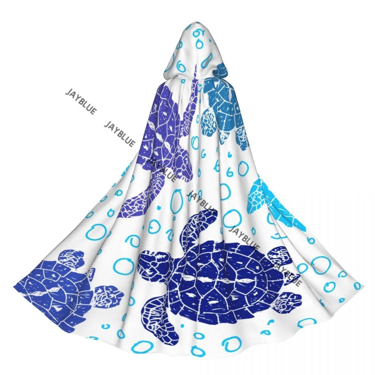 

Плащ с капюшоном, плащ унисекс с капюшоном, синий плащ с морскими черепахами, накидка ведьмы вампира, костюм для косплея