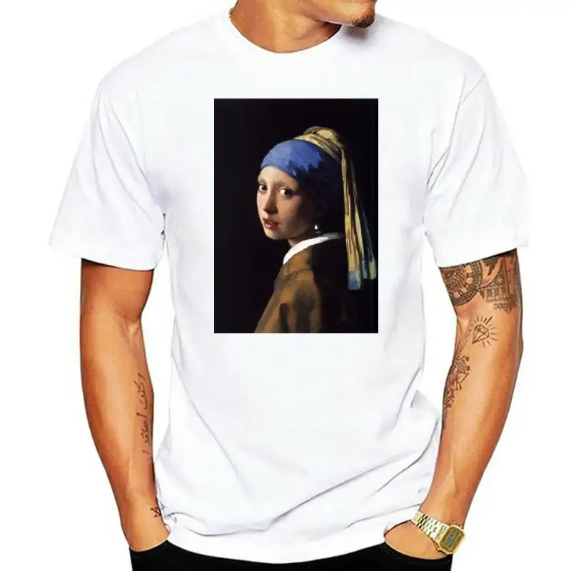 Vermeer Girl with the Pearl Earring famous painting art masterpiece T-shirt