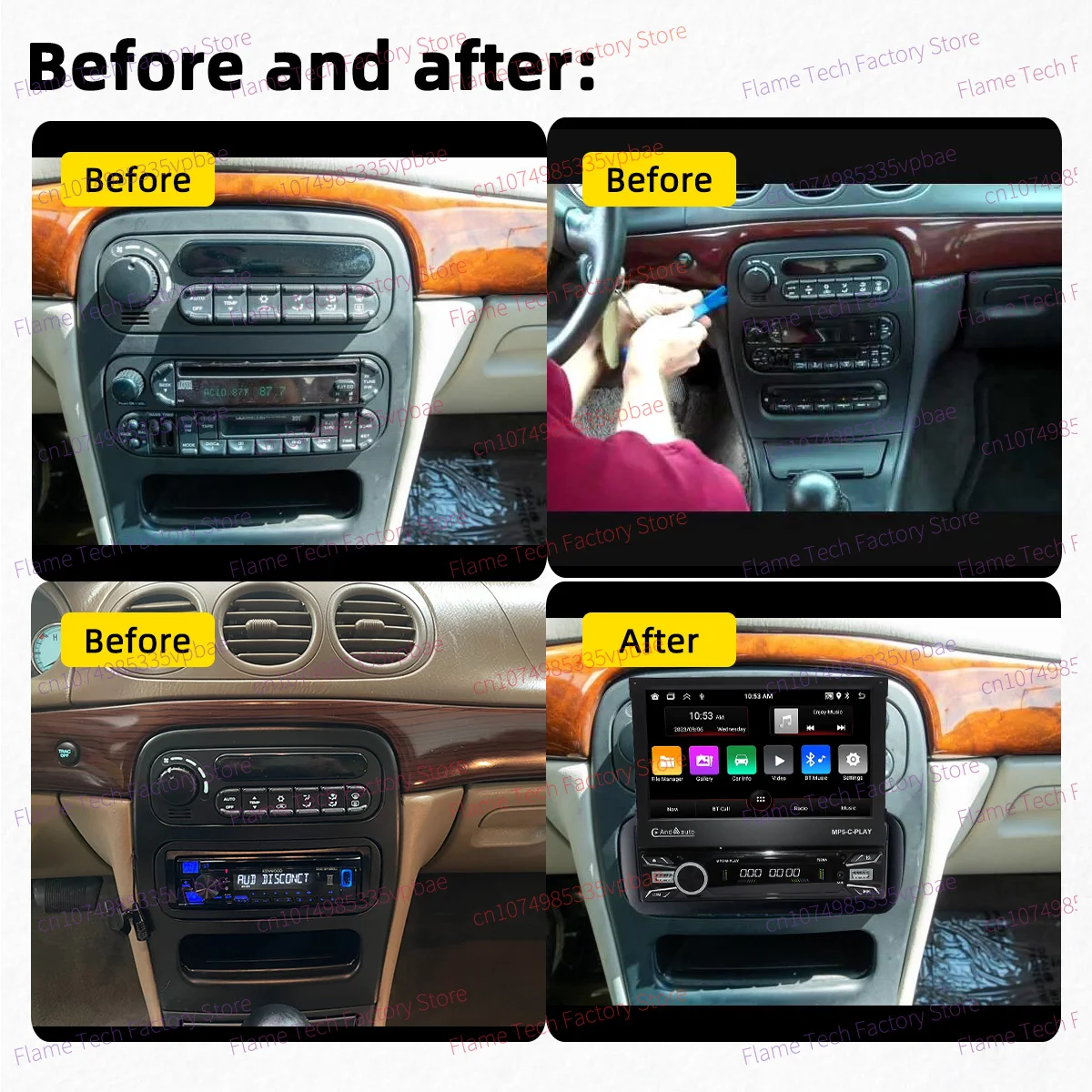 For Chrysler LHS 1998-2001 Android 1Din Screen Stereo 7