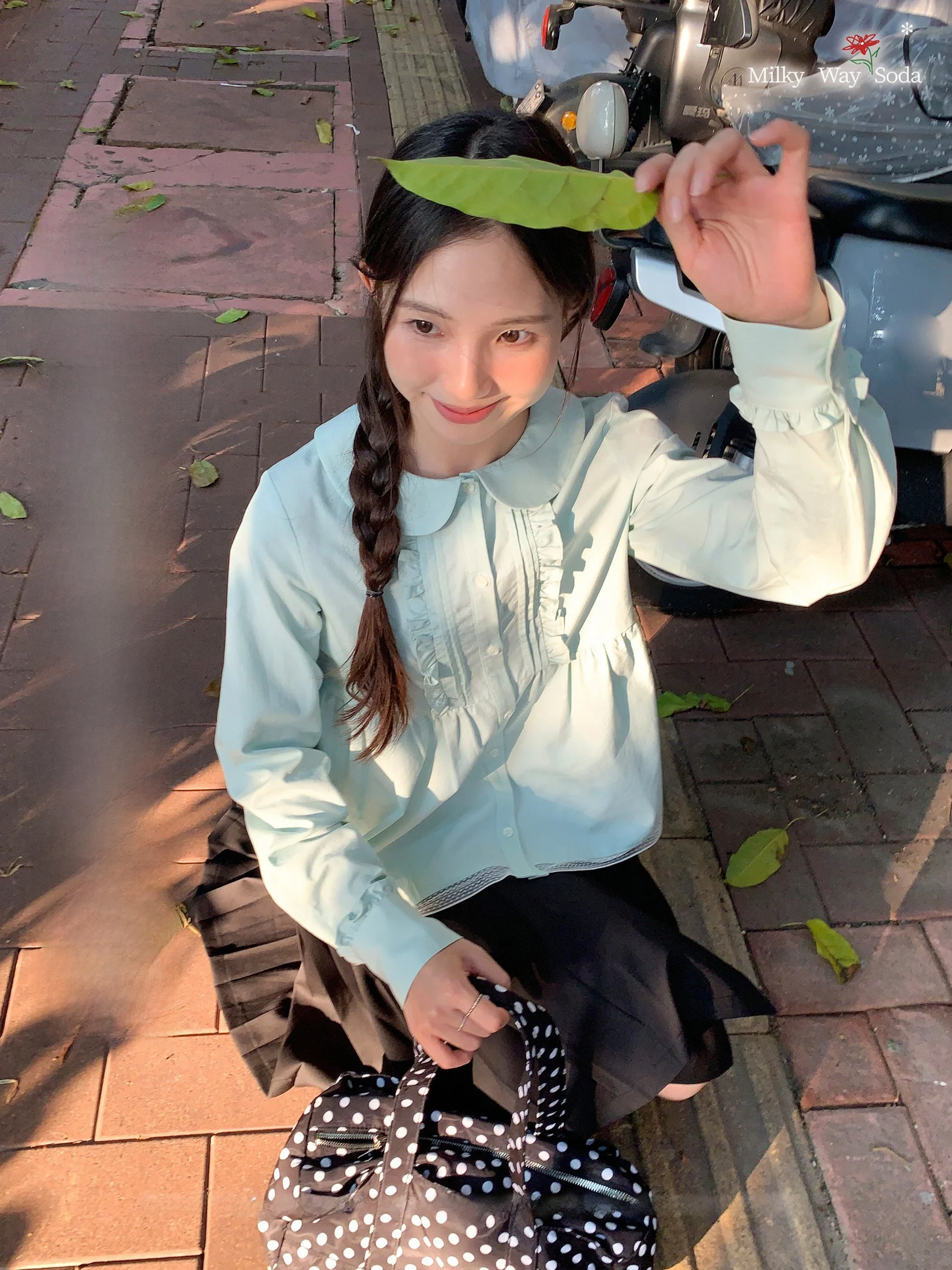 

Летняя женская хлопковая блузка с длинным рукавом, воротником-куклой, кружевным подолом, маленького размера, для девочек, модная