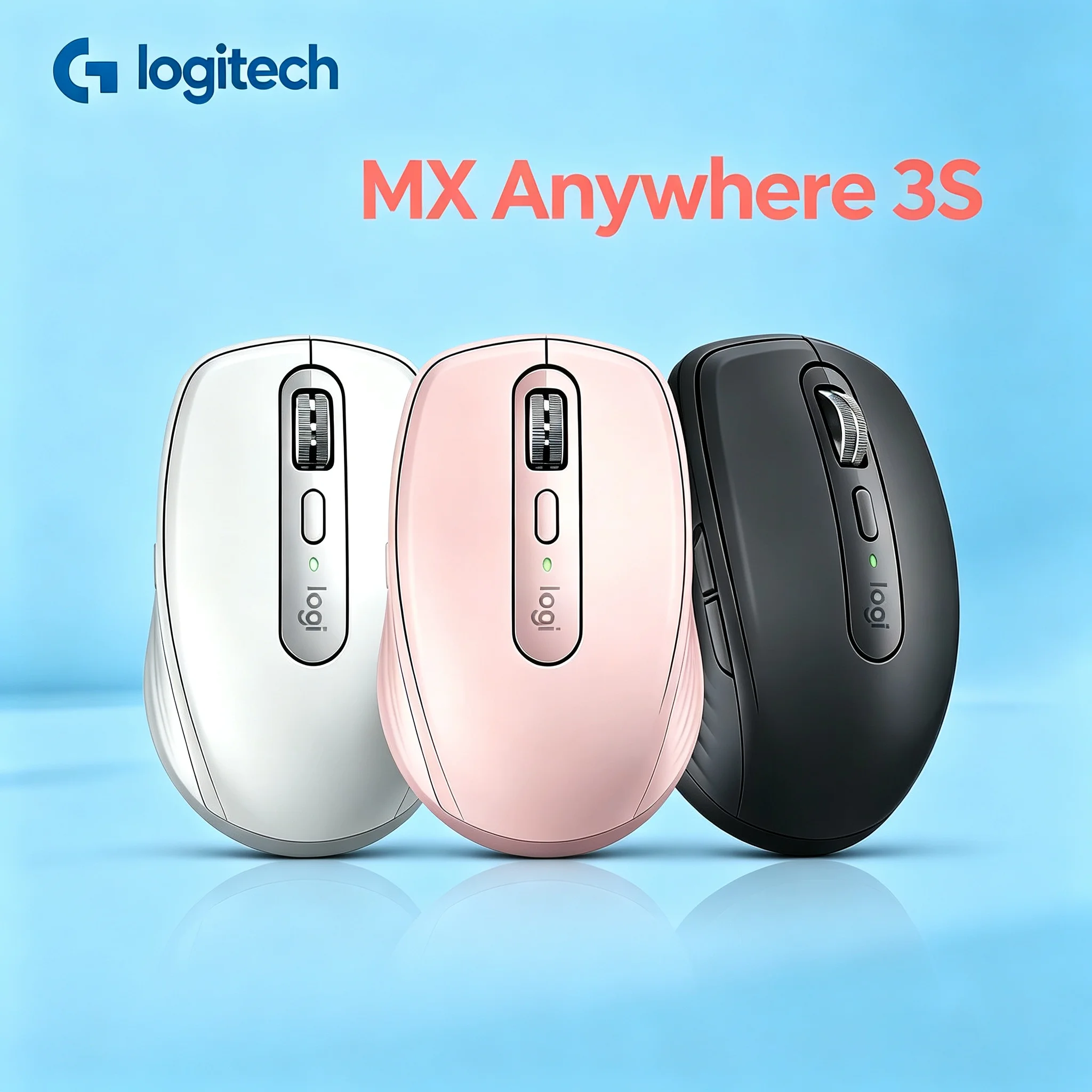 Logitech MX Anywhere 3S Bluetooth Office Mice, Silent Click, Rechargeable Battery for Long Hour Work