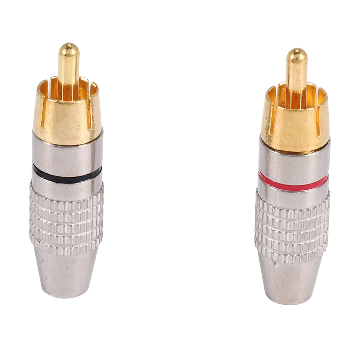 WHQT 20 Pcs RCA Plug Audio Video Locking Cable Connector Gold Plated
