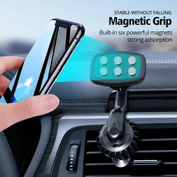 Universal Magnetic Phone Holder For iPhone Samsung Magnet Mount 360 Rotation Car Air Vent Phone Holder Stand For Huawei Xiaomi