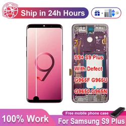 6.2'' S9+ AMOLED For Samsung Galaxy S9 Plus G965F G965U Display Touch Screen Digitizer Replacement For S9plus LCD With defects