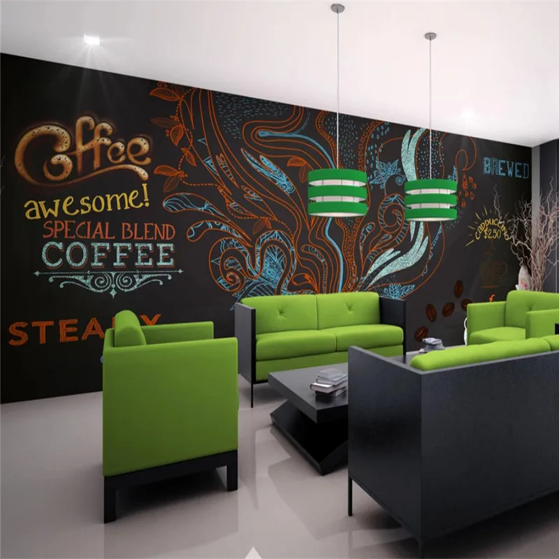 Hand Drawn Doodle Ethnic Style Coffee Wall Paper 3D Coffee Shop Cafe Restaurant Industrial Decor Background Mural Wallpaper 3D