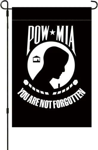 POW MIA Prisoner of War Garden Flag Patriotic Decorative Double Sided 12 x 18 in