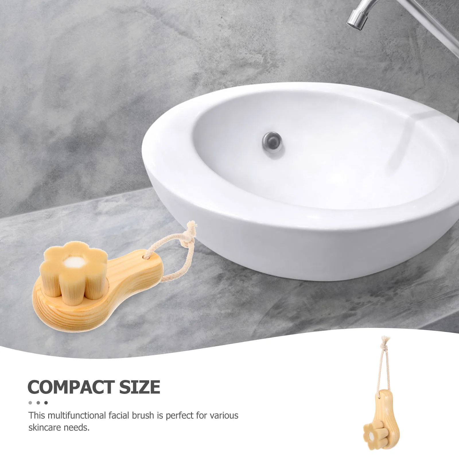 Gezichtsscrubber met houten handvat Handmatige gezichtsreinigingsborstel Peeling Diepe verzorging Gezichtsborstel Huidverzorgingshulpmiddelen