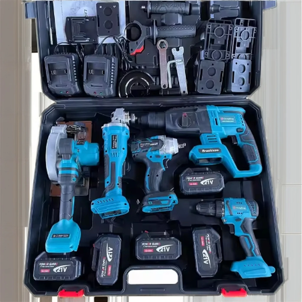 Original brand newMost Popular 5 In 1Cordless Electric Power Tool Set Electric Saw Power Drill Combo Professional Household Use