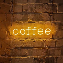 Coffee Neon Sign Shop Decoration Neon Light For Coffee Bar Sign Living Room Wall Decor Restaurant Drink Food LED Neon Wall Decor