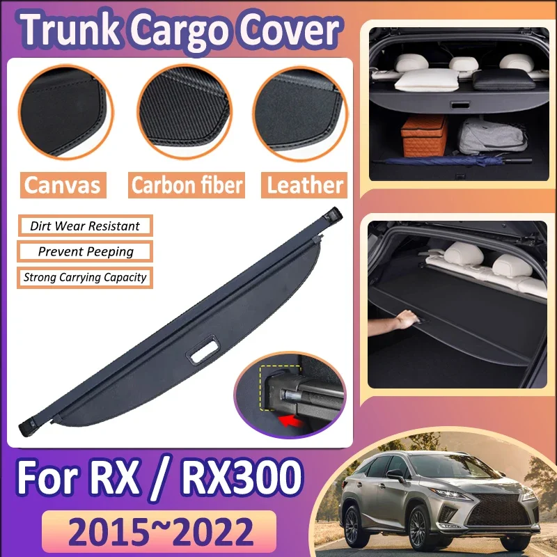 For Lexus RX300 RX AL20 2016~2022 MK4 Car Trunk Cargo Cover Privacy Curtains Storage Partition Board Auto Interior Accessories