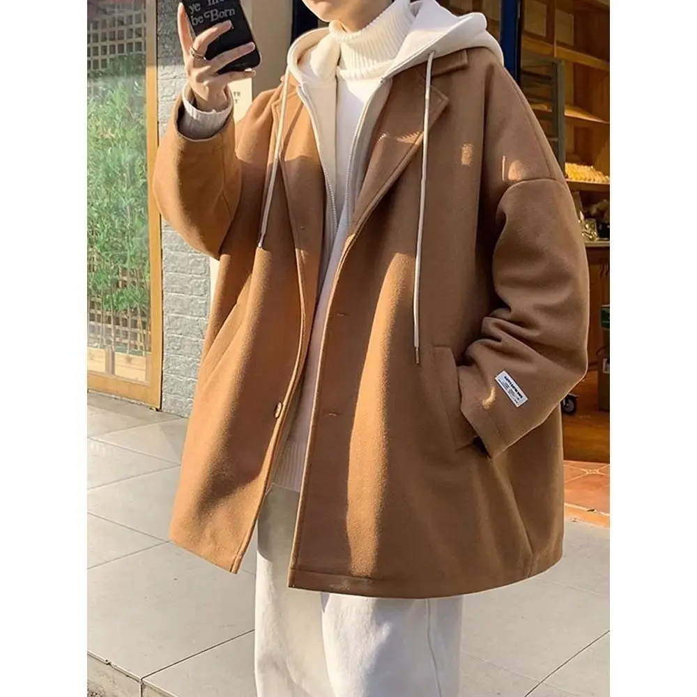 

Мужской топ из шерстяной смеси с рюшами, на завязках, с фиксированным креплением, утепленный