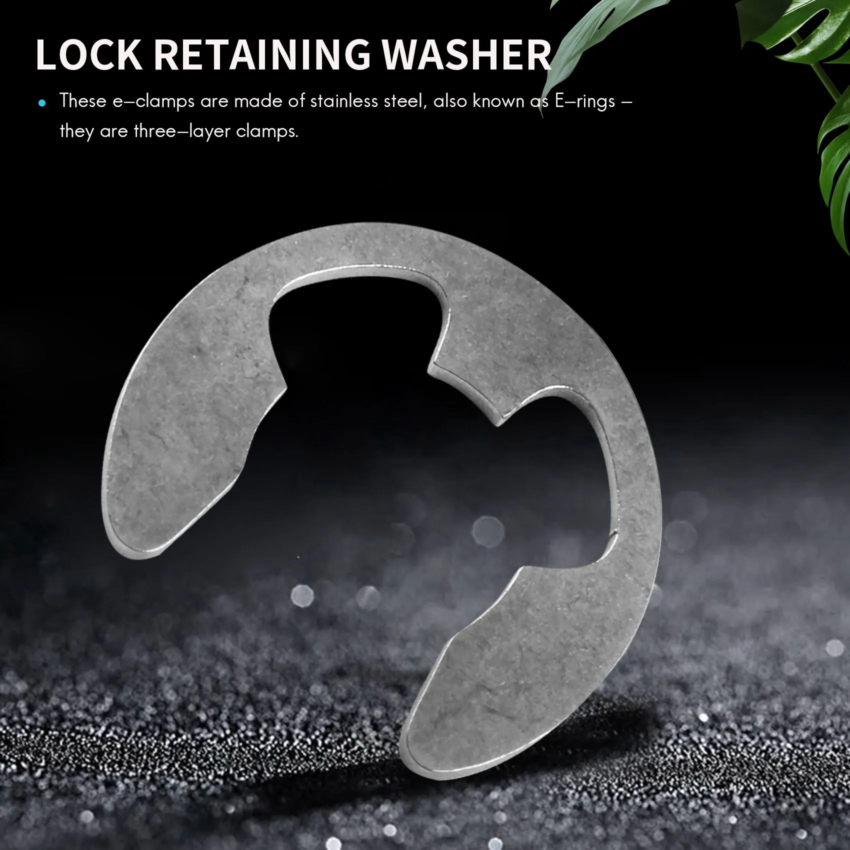 290Pcs/Set E Clip Circlip Washer Assortment Kit Stainless Steel 1.2-15 mm External Retaining Ring Clip for Pulleys Shaft