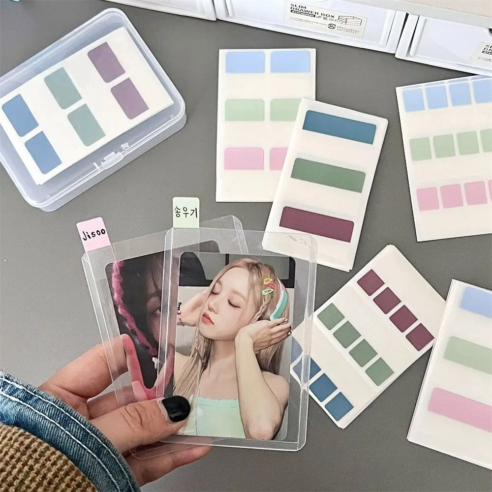 10pcs/lot Multifunctional Memo Pad Self Adhesive Transparent Page Markers Paper Morandi Loose-leaf Note Index Stickers
