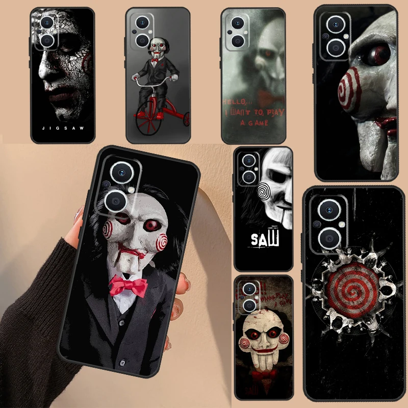 Jigsaw Saw Horror Funda For OPPO Reno 7 Lite Reno 8 6 5 4 Lite 8T 2Z 4Z 5Z Find X2 Lite X3 Neo X5 X6 Pro Case