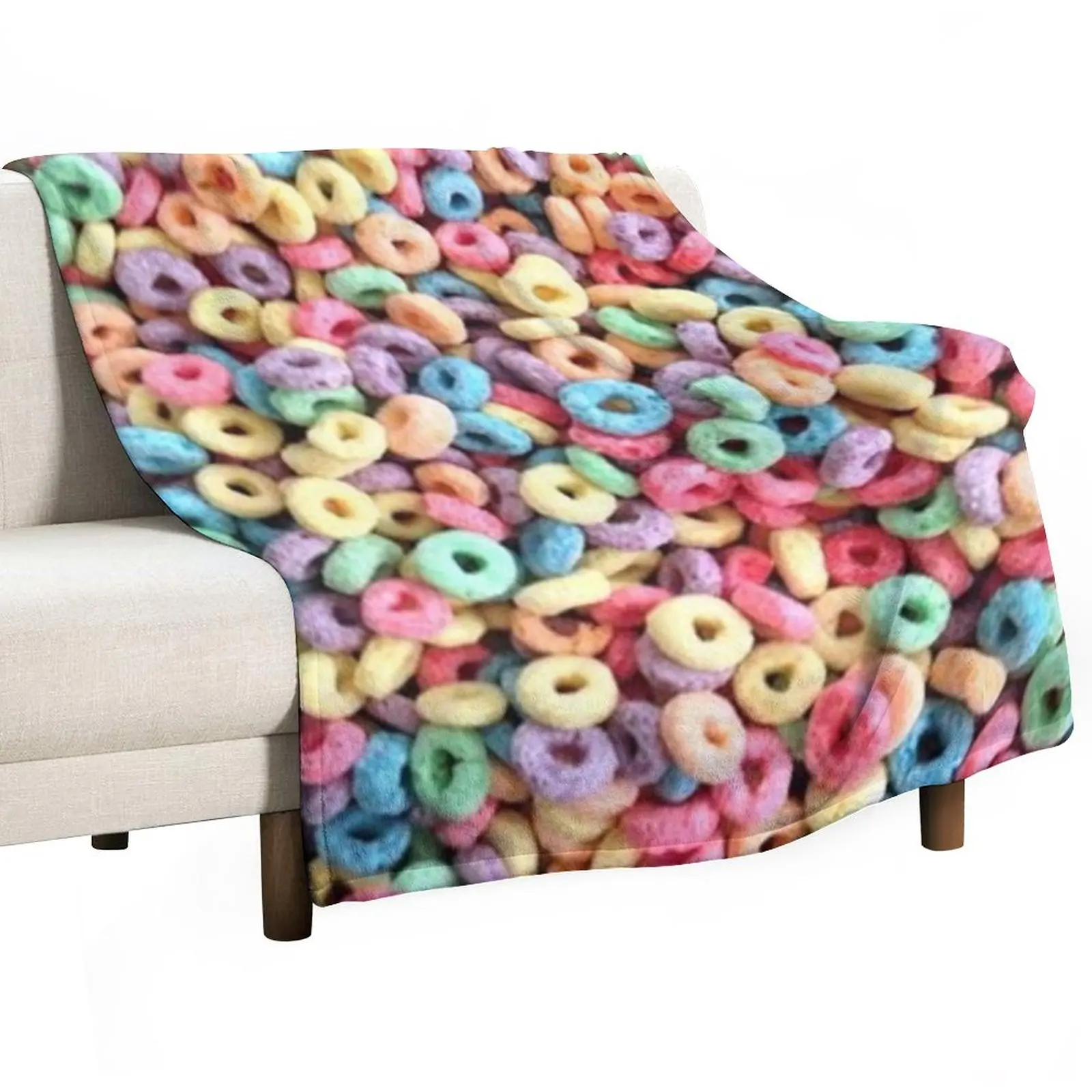 

Fruit Loops Throw Blanket Beach Blanket throw blanket for sofa Thermal Flannels