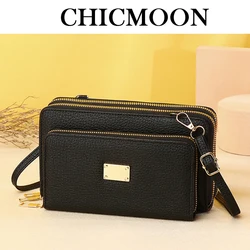 Women's Wallet New Korean Edition Large Capacity Buckle Crossbody Phone Bag Fashion Versatile Shoulder Bag 3 layers Handbags