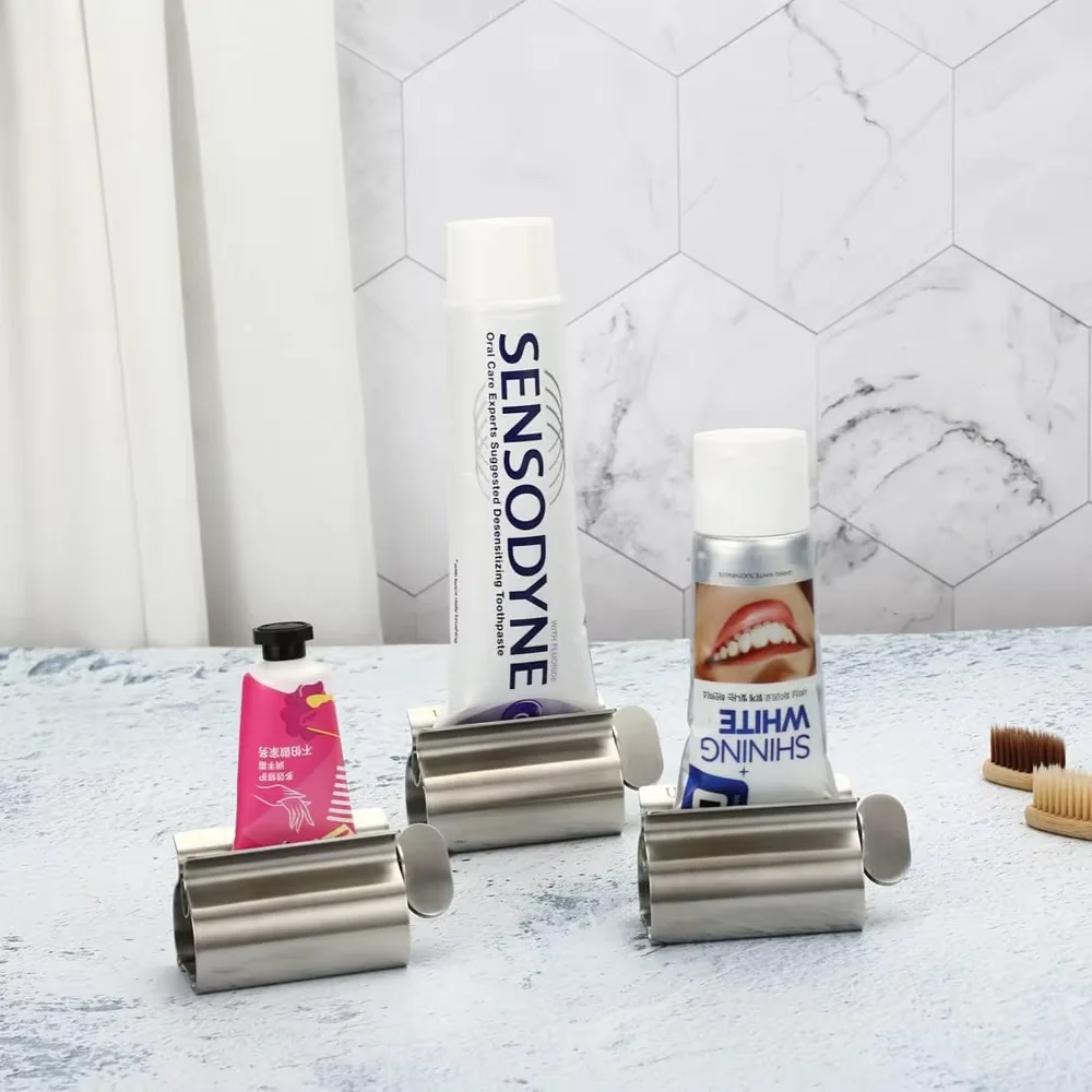 Rolling Squeezer Lazy Toothpaste Dispenser Bathroom Accessories Set Toothpaste Squeezer Hair Color Dye Cosmetic Paint Squeezer