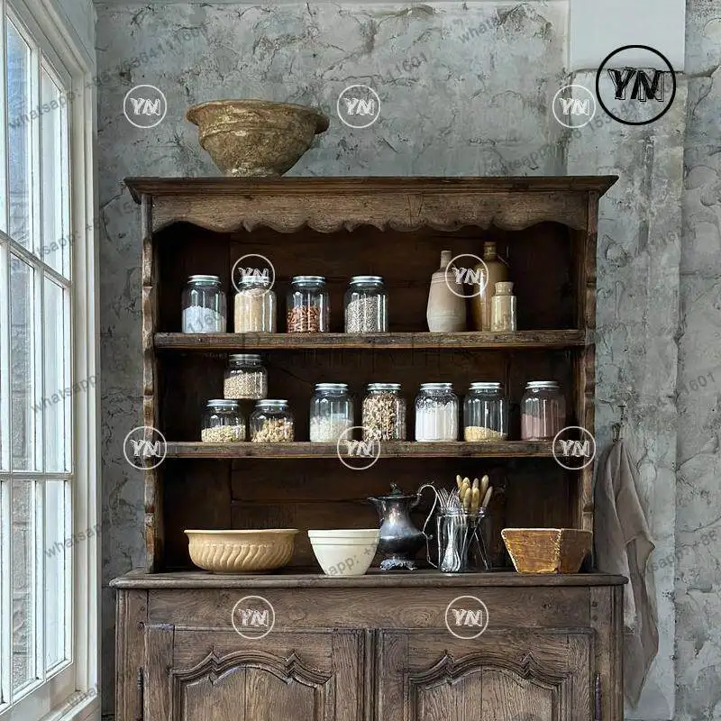Medieval style photography props, living room storage cabinet, retro entrance cabinet