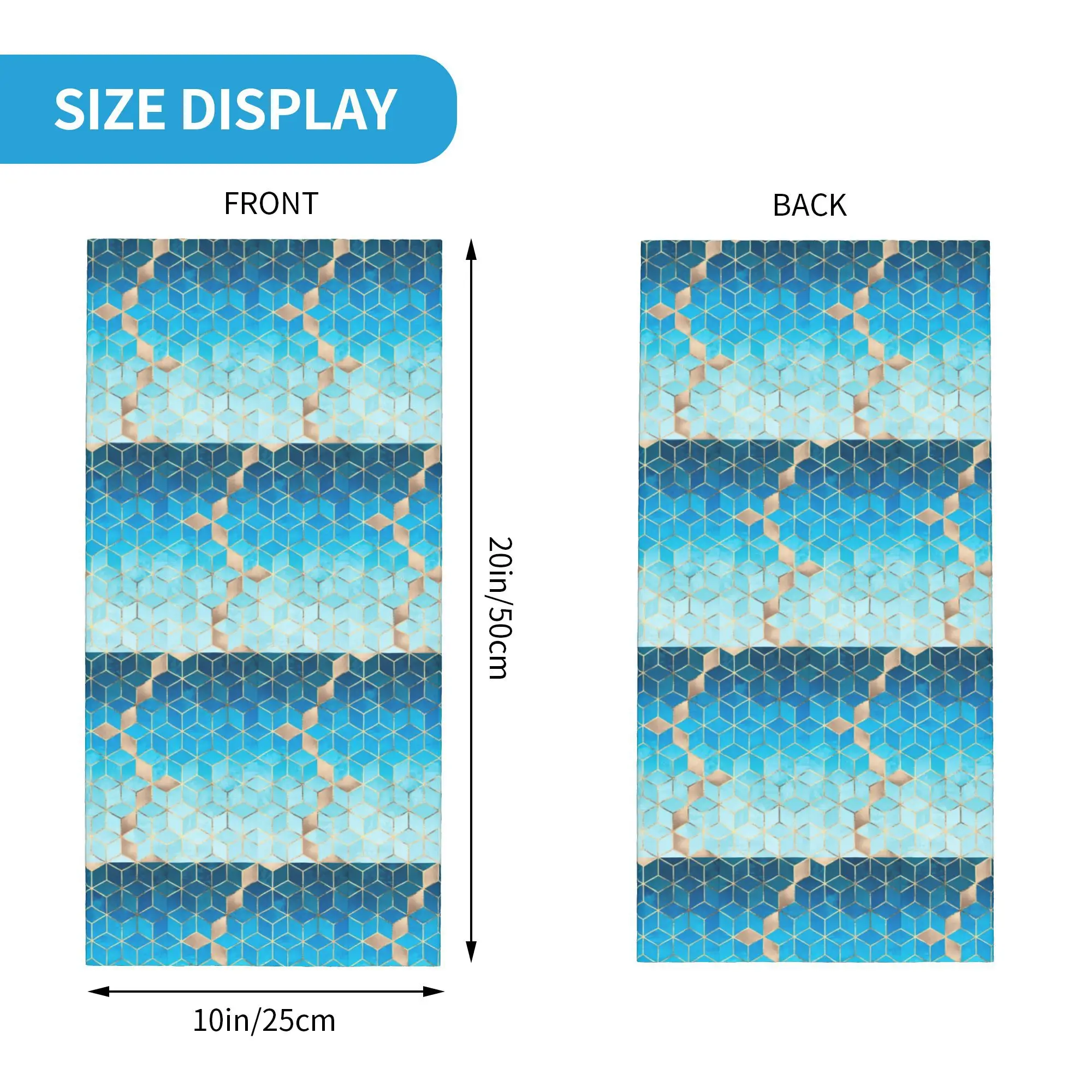 مكعبات البحر والسماء باندانا الرقبة الجراب قناع مطبوع وشاح دافئ عقال ركوب الخيل للجنسين الكبار كل موسم