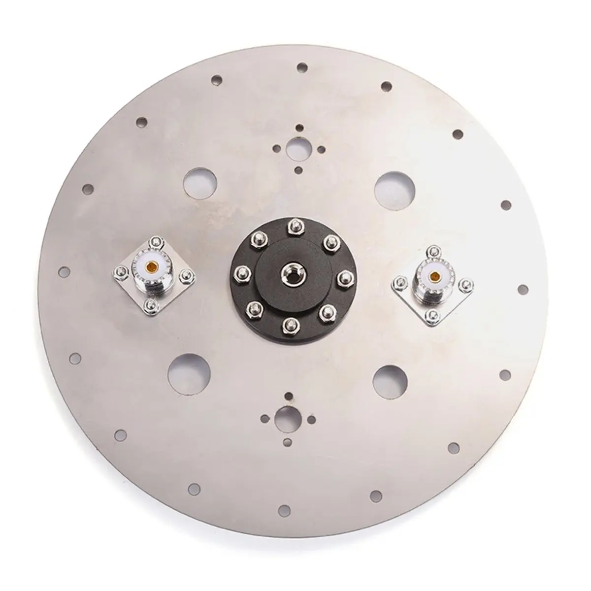 A26Z Stainless Steel Base Outdoor Antenna Base Socket Support M-Seat/BNC HF Shortwave Antenna Support Tripod Light Stand