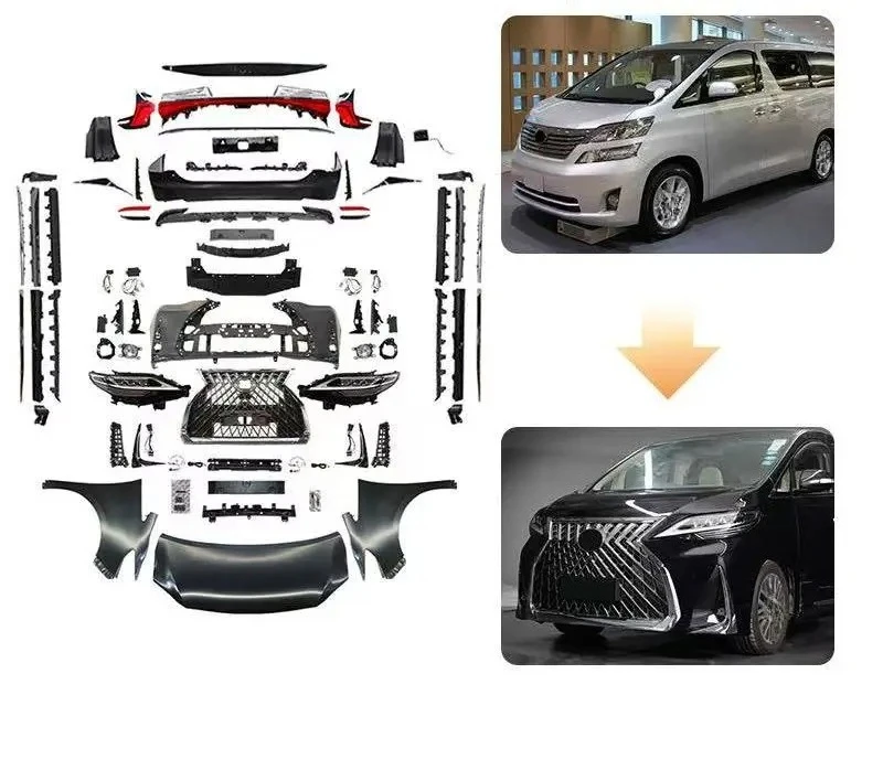 For 2008-2014 Vellfire Anh20 Upgrade to LM Model Accessories Bumper Light Rear Lamp Facelift Fashion Bodykit