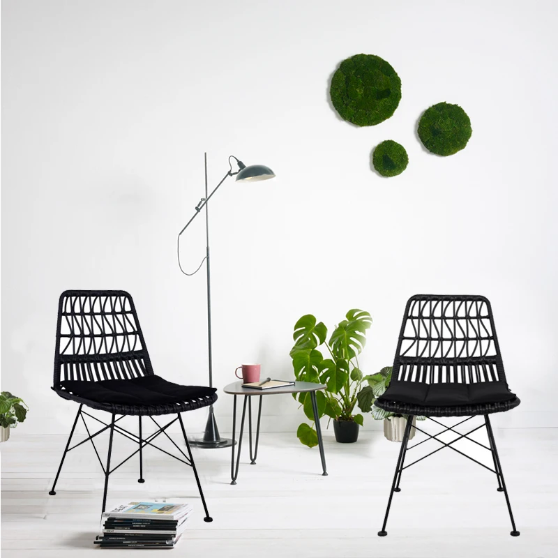 Restaurant rattan/wicker chair for restaurant park woven outdoor seat cane