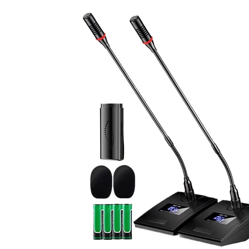 

OK-112 Computer Microphone Desktop Wireless Conference Gooseneck One-to-Two USB Plug