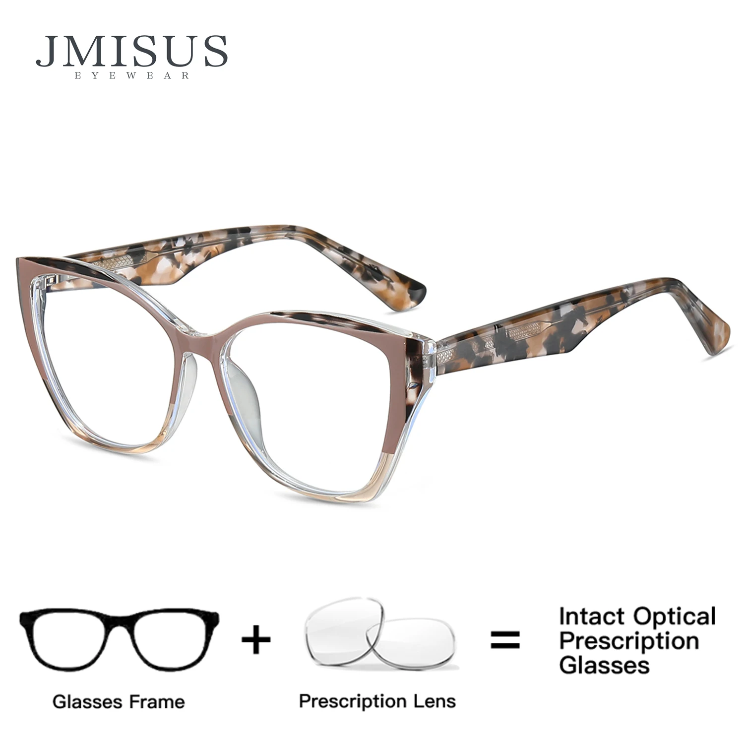 

JMISUS Fashion TR90 Acetate Butterfly Prescription Glasses for Women Photochromic Optical Eyeglasses Progressive Eyewear
