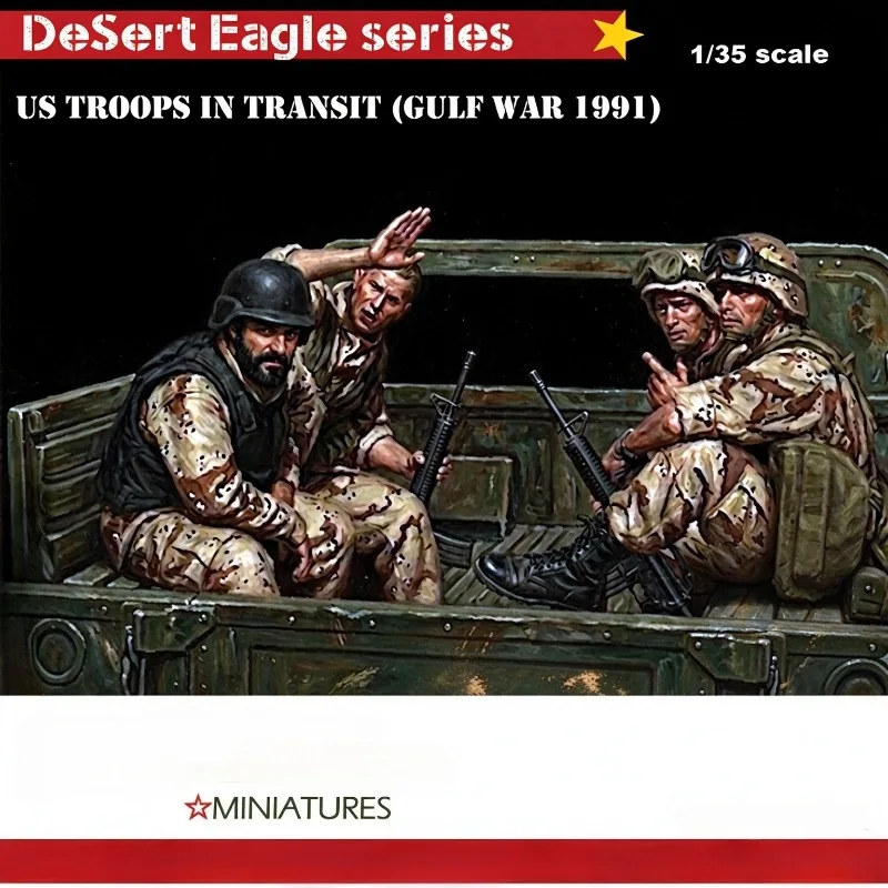 1/35 Scale Resin Model Assembly Kit, GK, 35th USMC Humvee Passengers 1991, Unpainted and Requires Assembly For Miniature