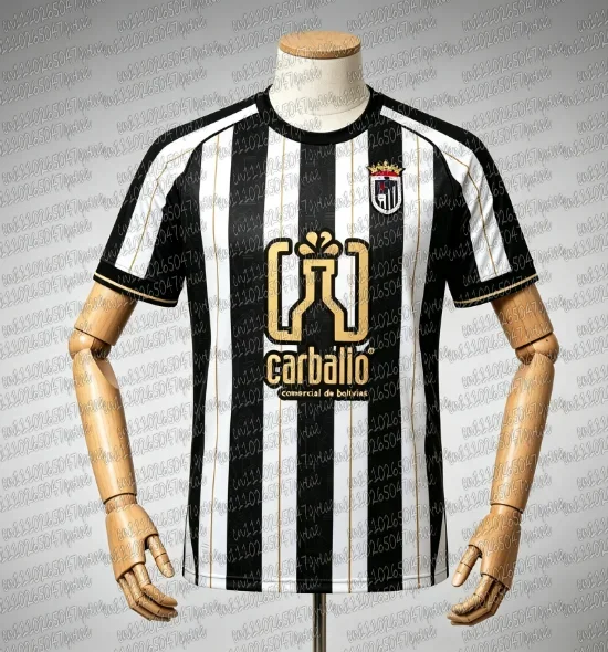 2026-27 CD Badajoz Heim- und Auswärtstrikot mit 3D-Digitaldruck, bequemes und atmungsaktives Sport-Freizeit-Oberteil, Familienoutfit – Detail 4
