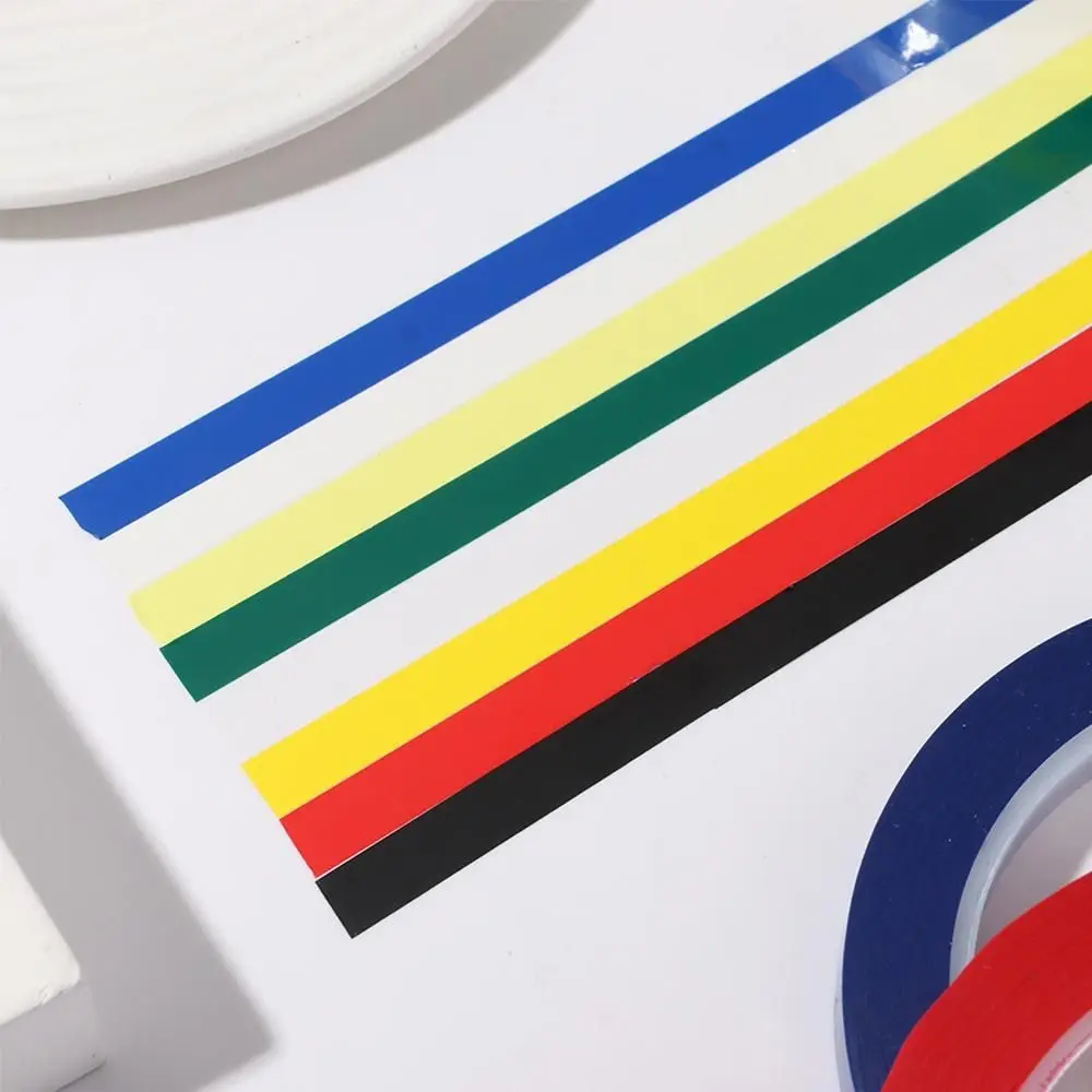 Heat Resist 3/5/8/10mm Width Marking Tape 66 Meters Multicolor Coding Tape Whiteboard Tape